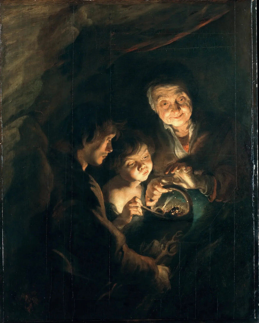 Stara kobieta z koszem węgla - Peter Paul Rubens