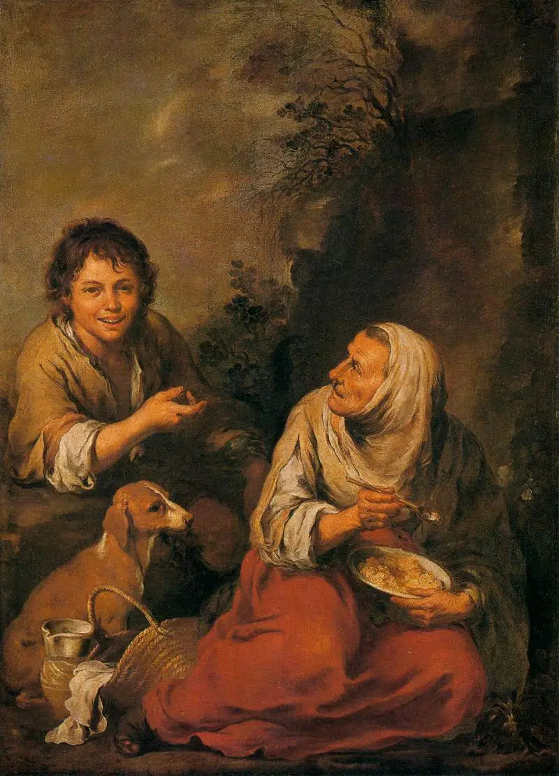 Stara kobieta i chłopiec - Bartolomé Esteban Murillo