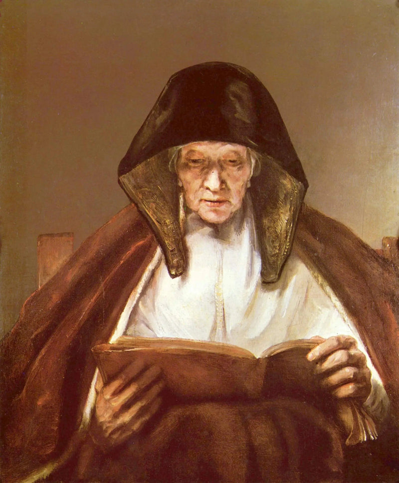 Stara kobieta czytająca - Rembrandt