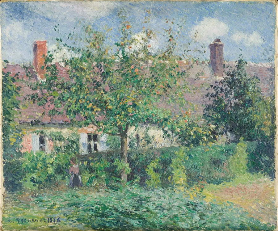 Stare domy w Éragny, Camille Pissarro, 1884 - Camille Pissarro