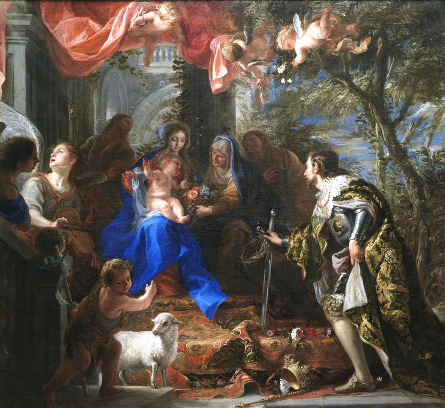 Vierge à l'Enfant adorée par Saint Louis, Roi de France - Claudio Coello