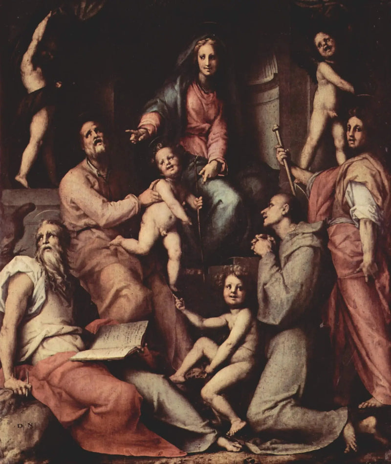 Dziewica z Dzieciątkiem, z aniołami i świętymi - Pontormo