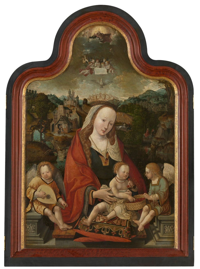 Dziewica z Dzieciątkiem i aniołami - Jacob Cornelisz van Oostsanen