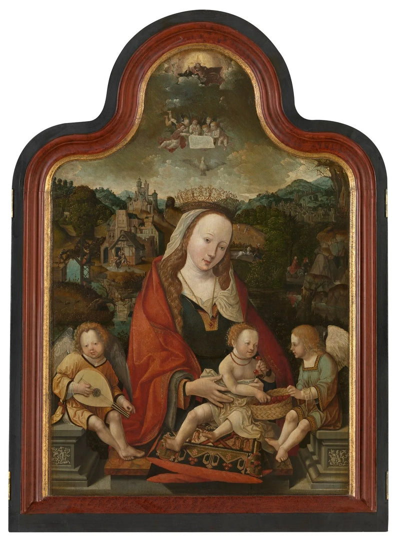 Dziewica z Dzieciątkiem i aniołami - Jacob Cornelisz van Oostsanen