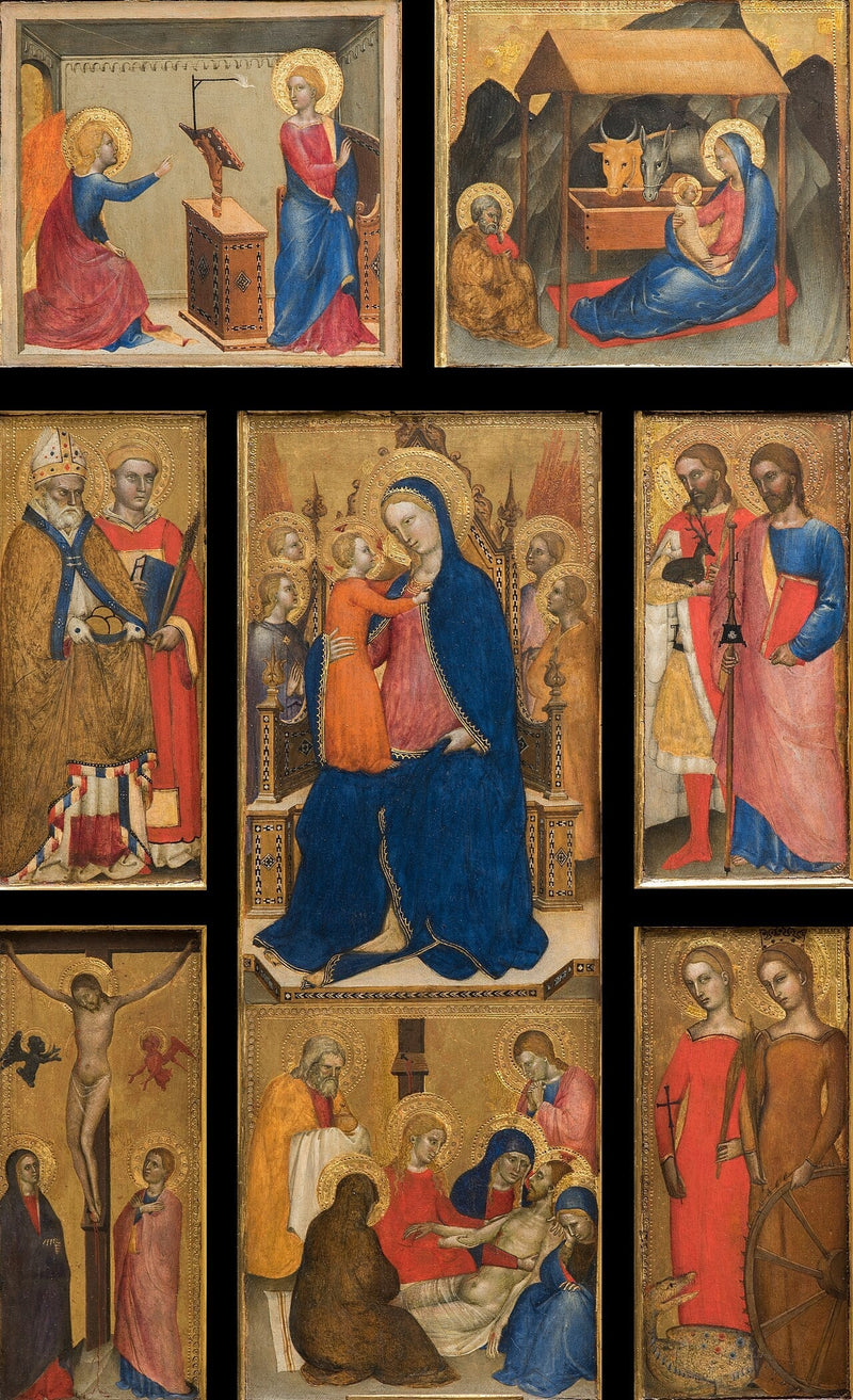 Dziewica z Dzieciątkiem z świętymi - Giovanni da Milano