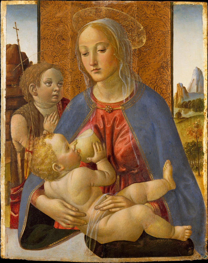 Dziewica z Dzieciątkiem z młodym świętym Janem Chrzcicielem - Cosimo Rosselli