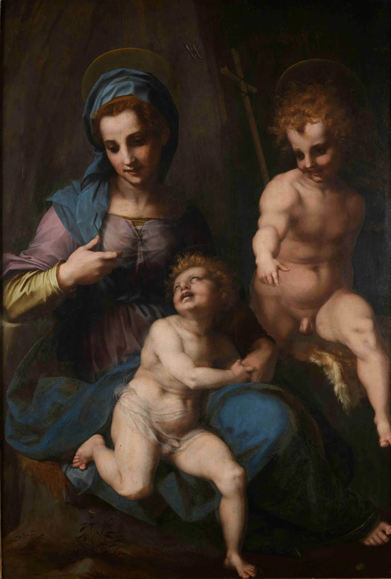 Dziewica z Dzieciątkiem i świętym Janem Chrzcicielem - Andrea del Sarto