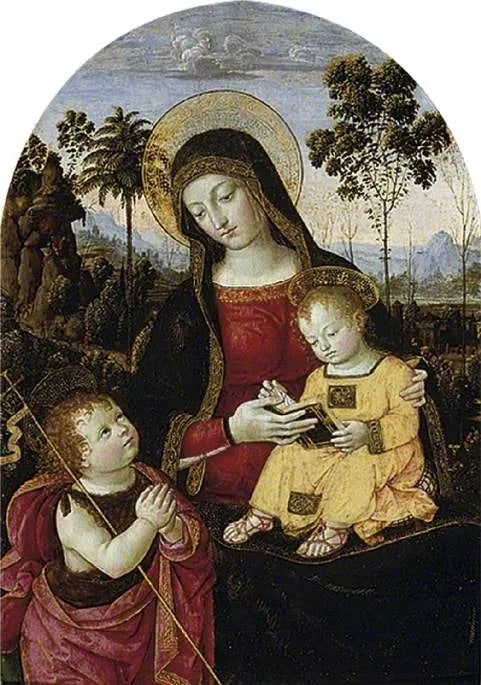 Dziewica z Dzieciątkiem i świętym Janem Chrzcicielem - Pinturicchio