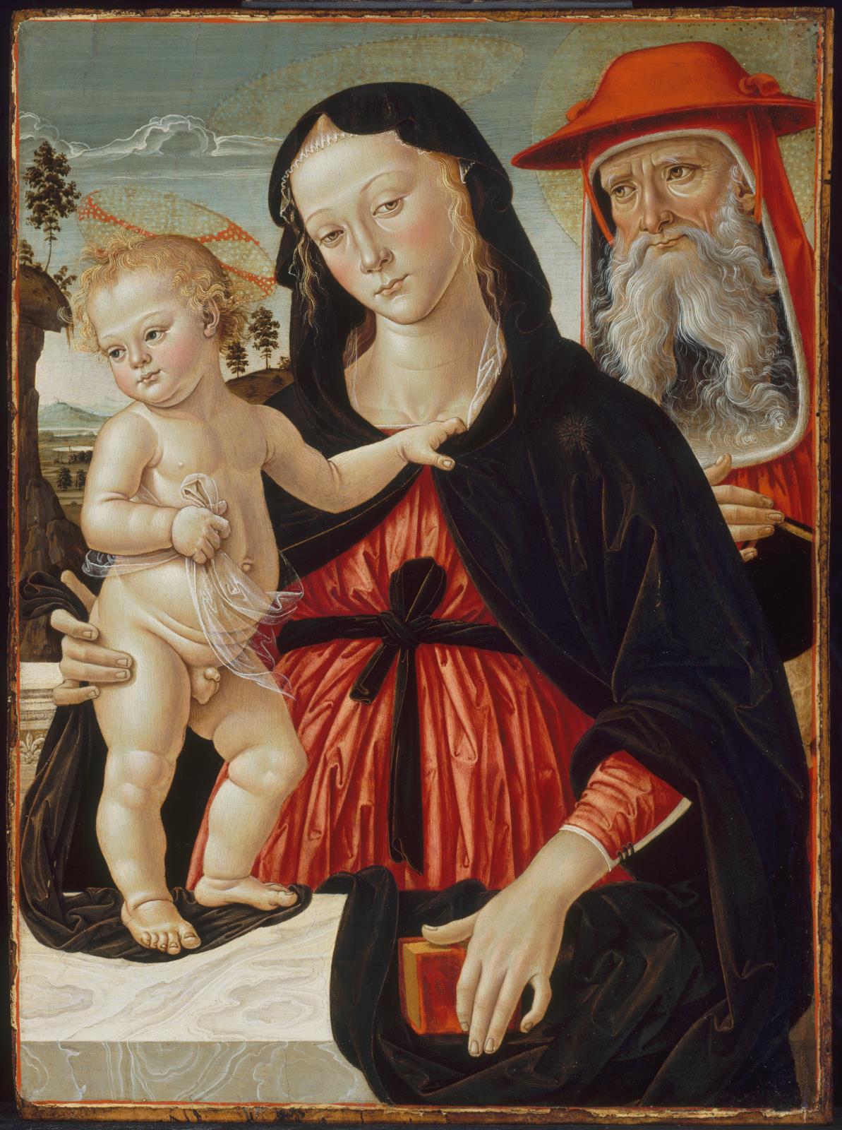 Vierge à l'Enfant avec saint Jérôme - Pinturicchio image 1 tableau peint à l’huile sur toile