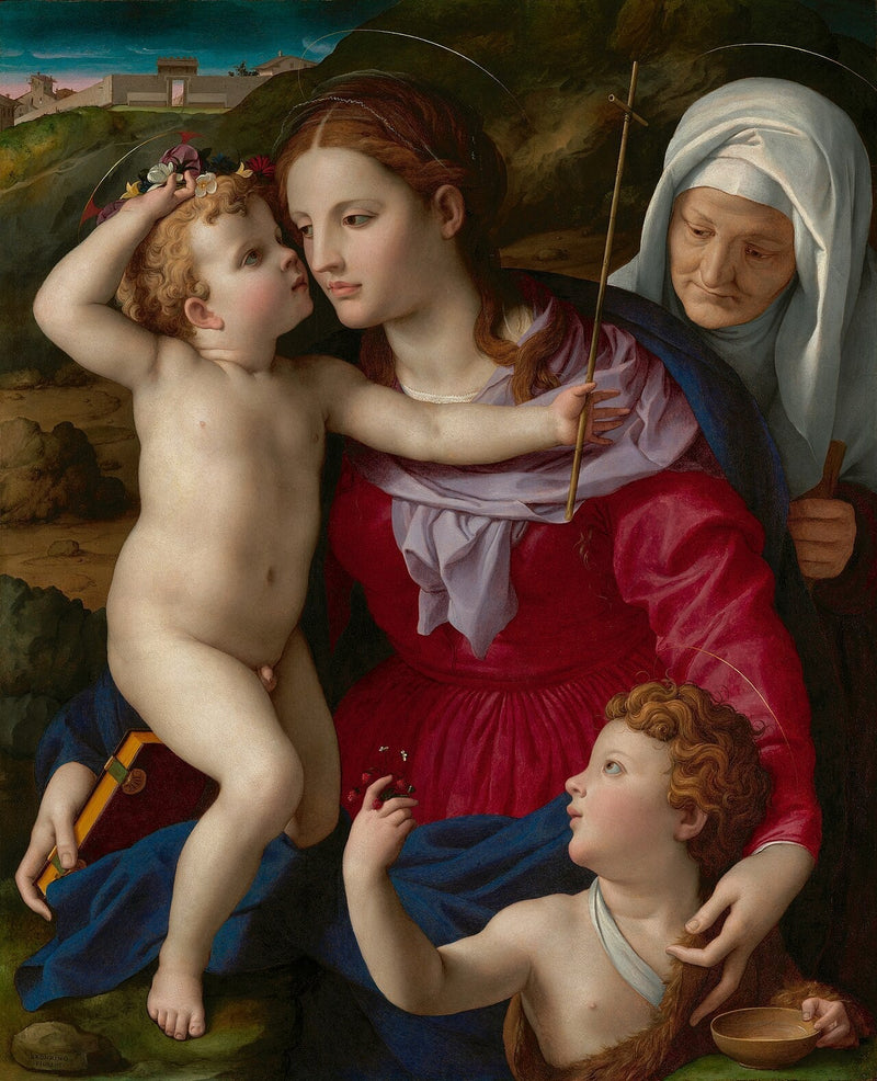 Dziewica z Dzieciątkiem z świętą Elżbietą i świętym Janem Chrzcicielem - Bronzino