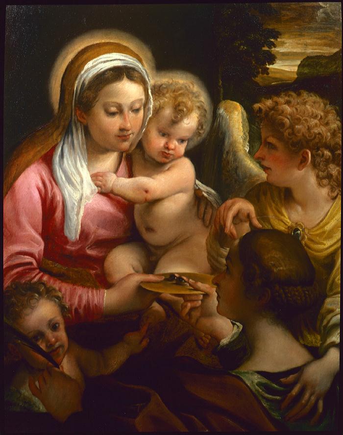 Dziewica z Dzieciątkiem z świętą Łucją i młodym Janem Chrzcicielem - Annibale Carracci