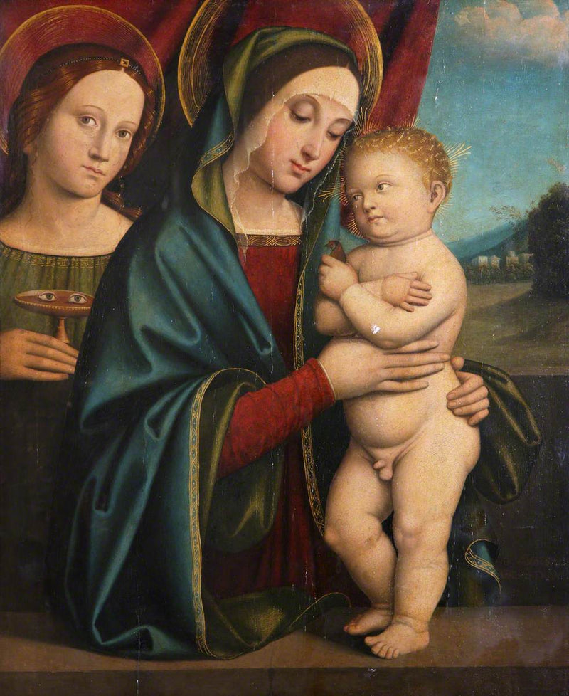 Dziewica z Dzieciątkiem z świętą Łucją - Francesco Francia