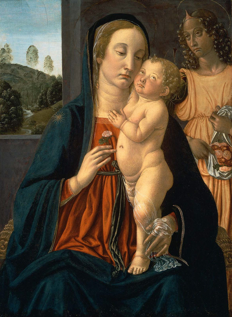Dziewica z Dzieciątkiem i aniołem - Cosimo Rosselli