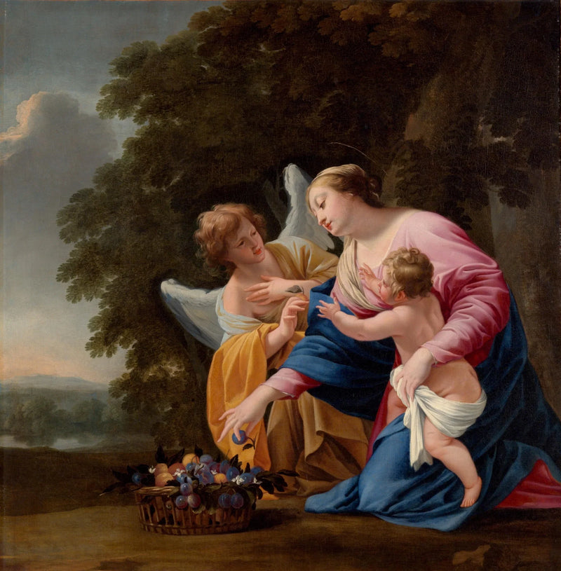 Dziewica z Dzieciątkiem i Aniołem - Simon Vouet