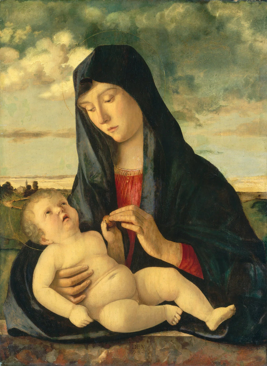 Dziewica z Dzieciątkiem na pejzażu - Giovanni Bellini