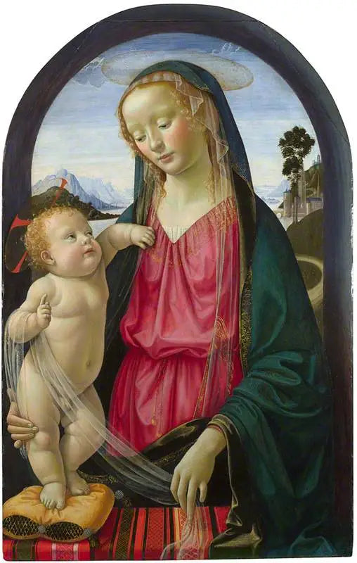 Vierge à l'Enfant - Domenico Ghirlandaio image 1 reproduction d’œuvre d’art à l’huile