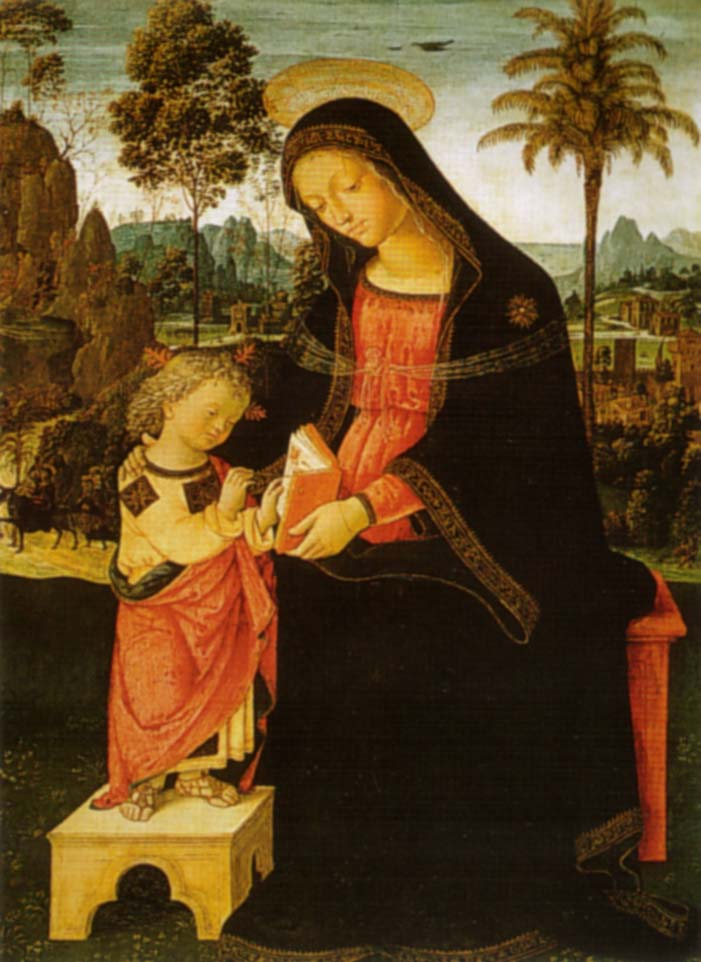 Dziewica z Dzieciątkiem pisząca - Pinturicchio
