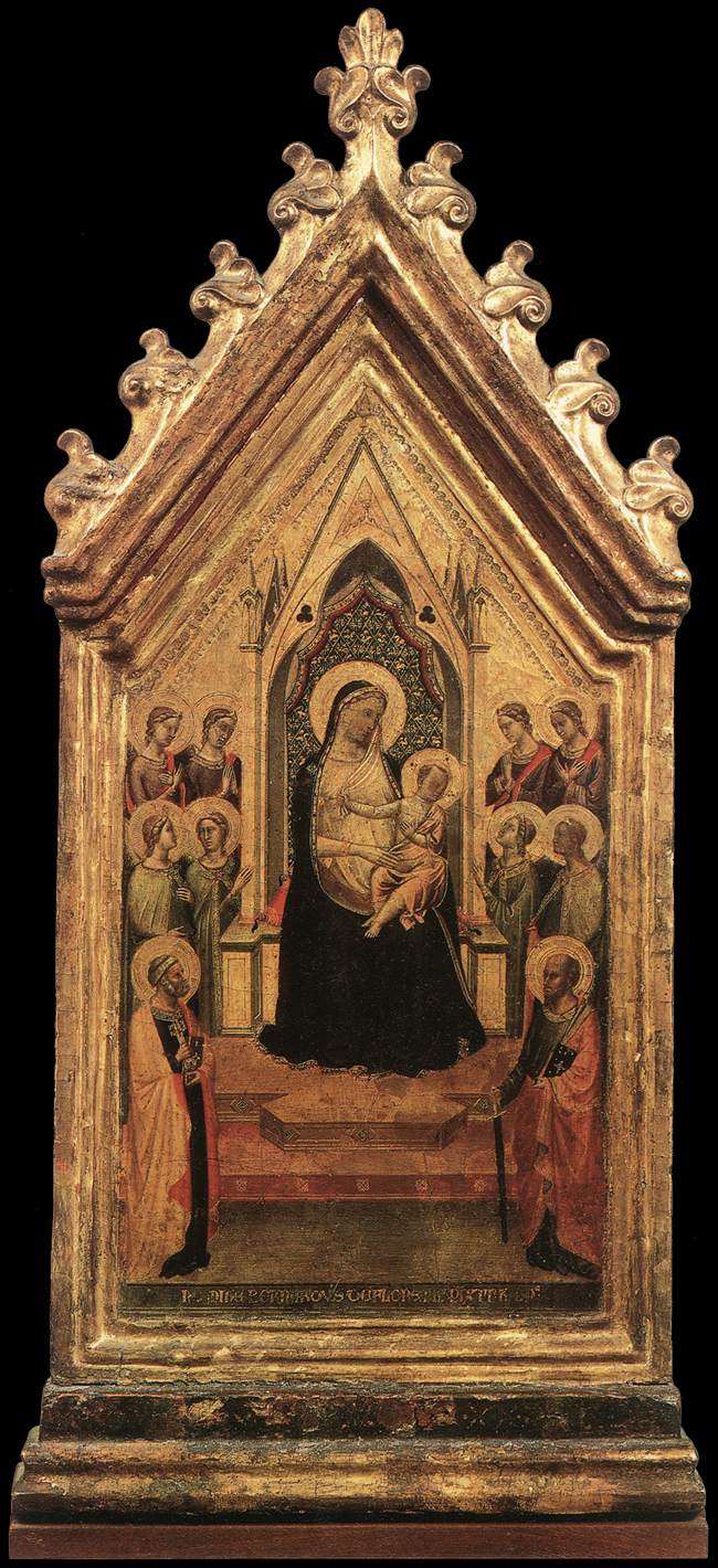 Madonna z Dzieciątkiem w majestacie otoczona aniołami i świętymi - Bernardo Daddi