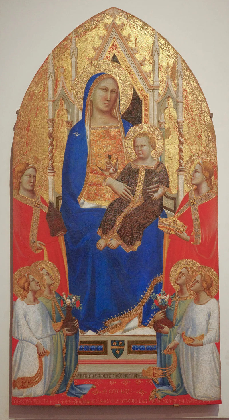 Wielka Madonna z Dzieciątkiem między aniołami a świętymi - Taddeo Gaddi