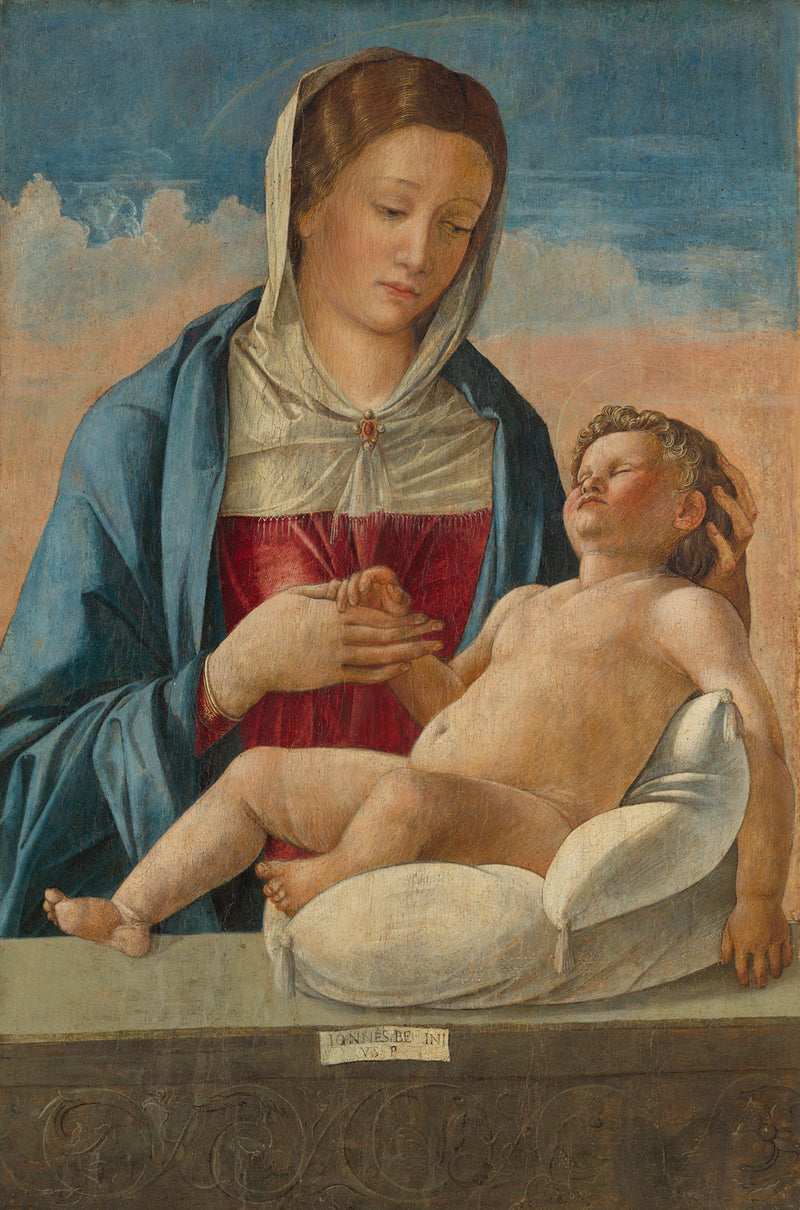 Dziewica z Dzieciątkiem śpiącym na parapecie - Giovanni Bellini