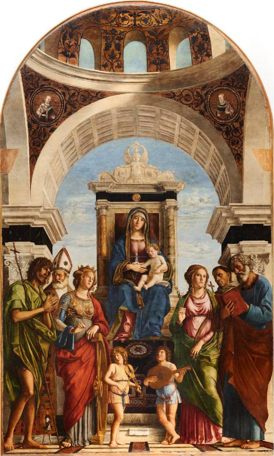 Dziewica z Dzieciątkiem w otoczeniu świętych i aniołów - Cima da Conegliano