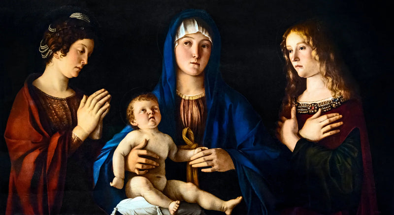 Dziewica z Dzieciątkiem między świętą Katarzyną a świętą Magdaleną - Giovanni Bellini