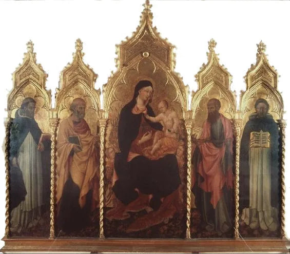 Dziewica z Dzieciątkiem i świętymi - Giovanni di Paolo