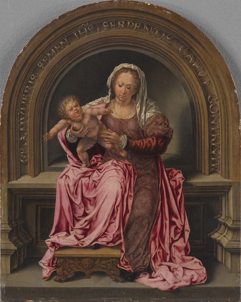 Vierge à l'Enfant - Jan Gossaert image 1 reproduction de peinture à l’huile
