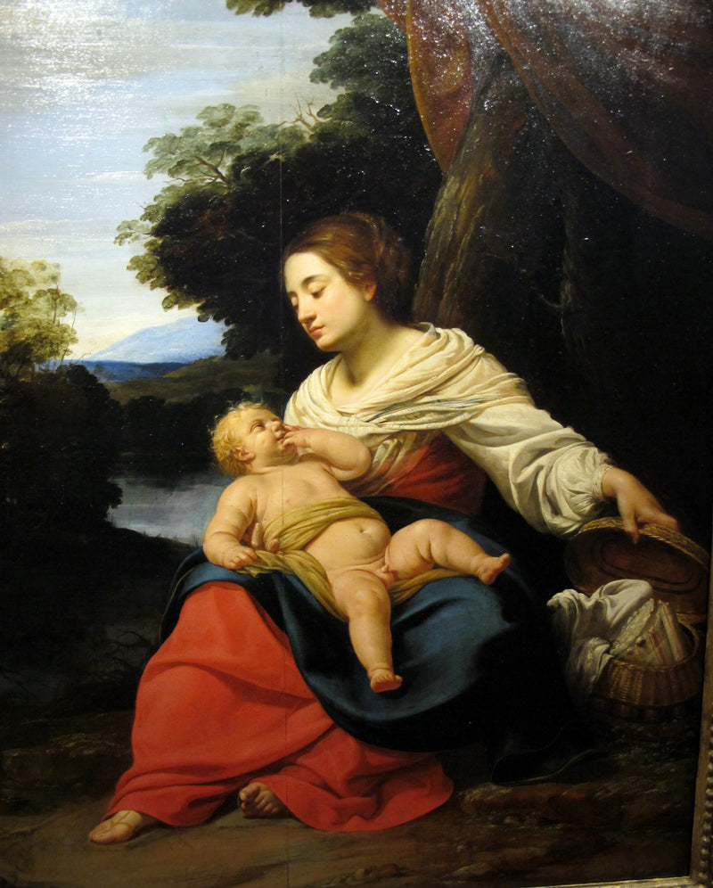 Dziewica z koszem - Simon Vouet