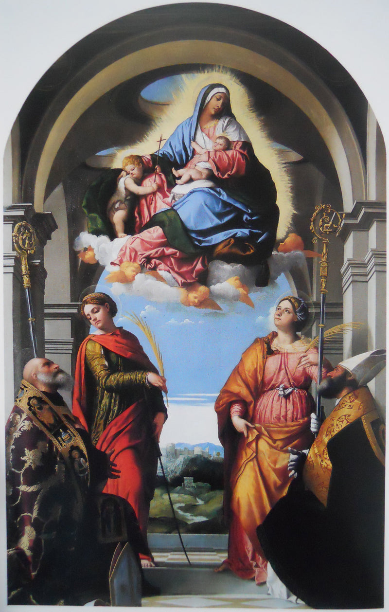 Dziewica z Dzieciątkiem z świętymi - Alessandro Bonvicino