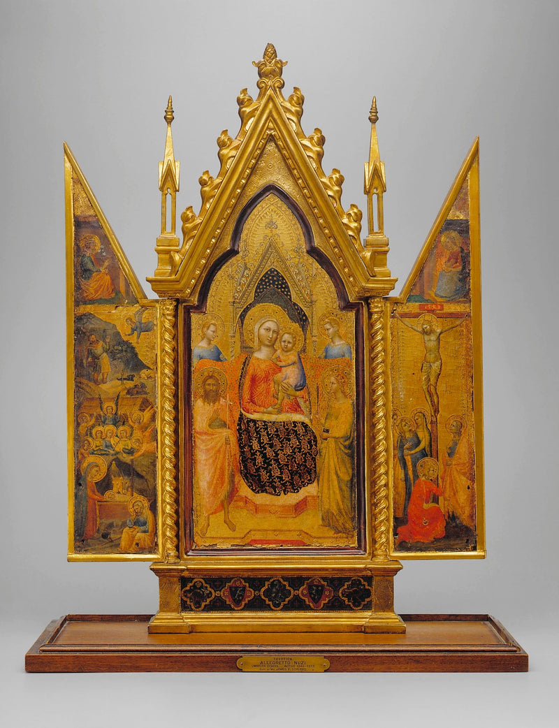 Dziewica z Dzieciątkiem z świętymi, Ukrzyżowanie i Narodzenie - Allegretto Nuzi