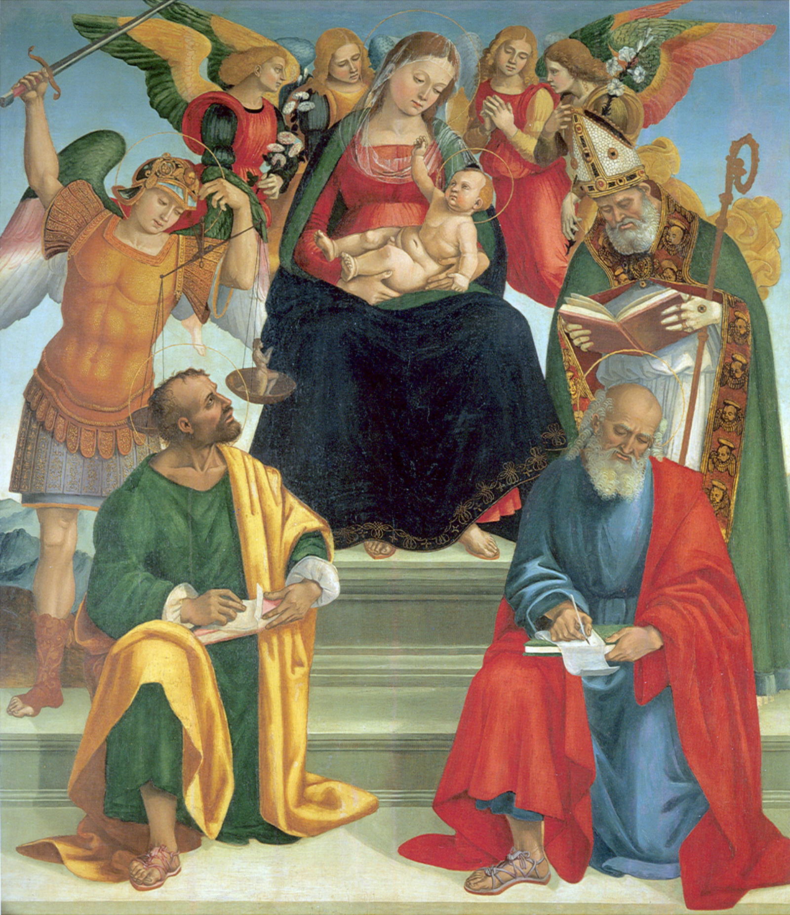 Vierge à l’Enfant avec des saints et des anges - Luca Signorelli - Alpha Reproduction