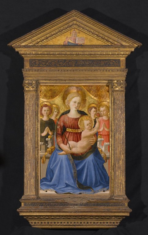 Vierge à l'Enfant avec quatre anges et le Rédempteur - Zanobi Strozzi