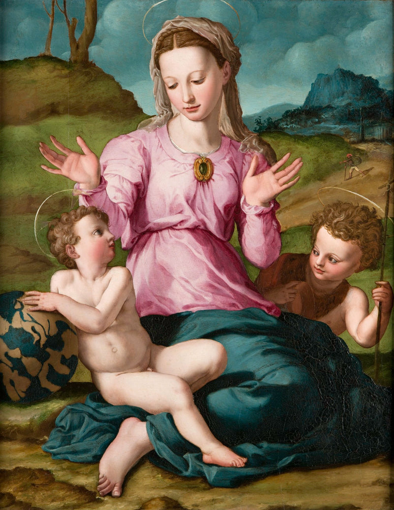 Dziewica z Dzieciątkiem z św. Janem Chrzcicielem - Bronzino