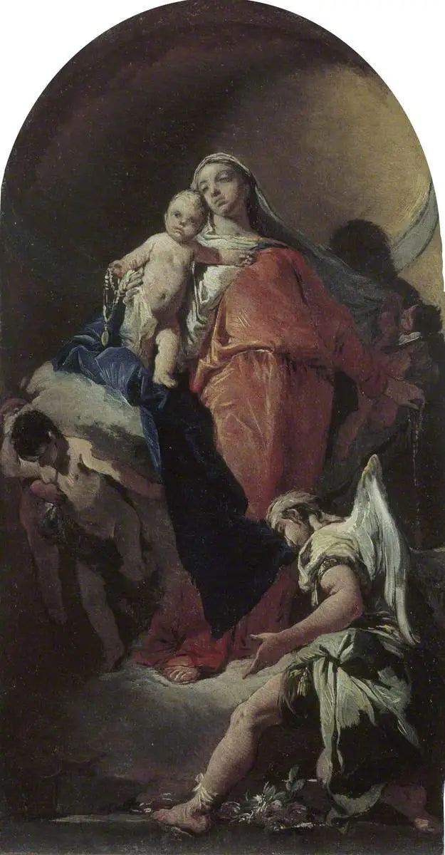 Dziewica z Dzieciątkiem i aniołem - Giovanni Battista Tiepolo