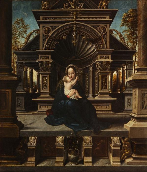 Madonna z Dzieciątkiem w majestacie - Jan Gossaert