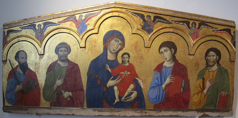 Vierge à l’Enfant entourée de quatre saints - Guido da Siena - Alpha Reproduction