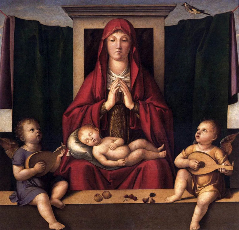 Vierge adorant l'enfant endormi - Alvise Vivarini