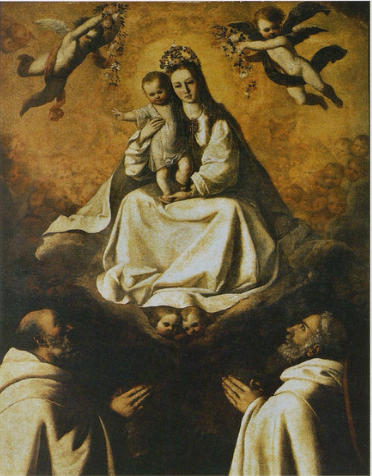 Dziewica Miłosierdzia z dwoma mercedariuszami - Francisco de Zurbarán