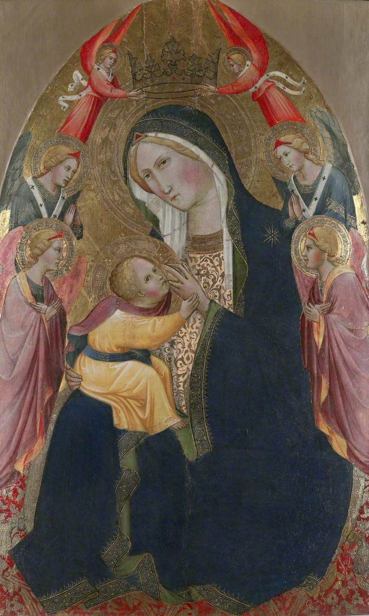 Vierge de l’Humilité avec des anges adorateurs - Agnolo Gaddi - Alpha Reproduction