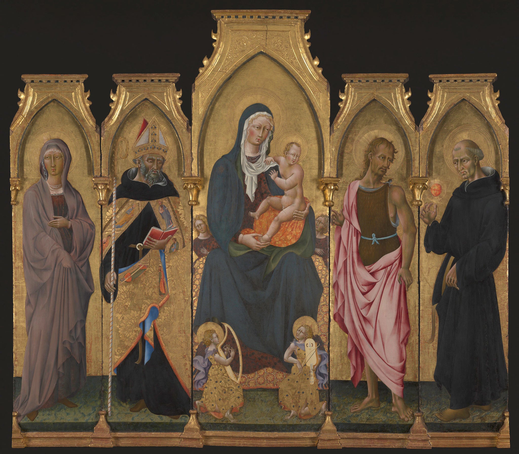 Vierge à l'Enfant avec des saints - Giovanni di Paolo (Giovanni di Paolo di Grazia)