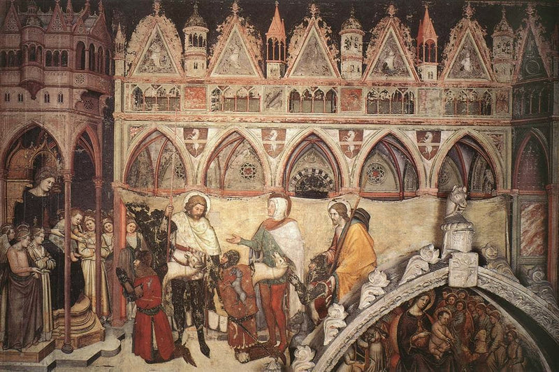 Czcigodna Madonna przez członków rodziny Cavalli - Altichiero da Zevio