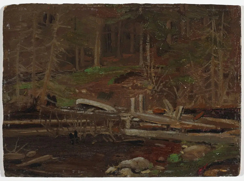 Stary drewniany tam, park Algonquin - Tom Thomson