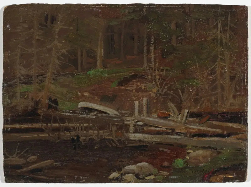 Stary drewniany tam, park Algonquin - Tom Thomson
