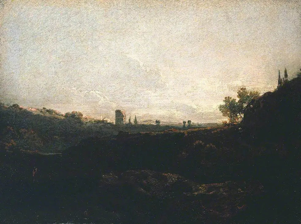 View of a Town - J. M. W. Turner image 1 copie de tableau peinte à la main
