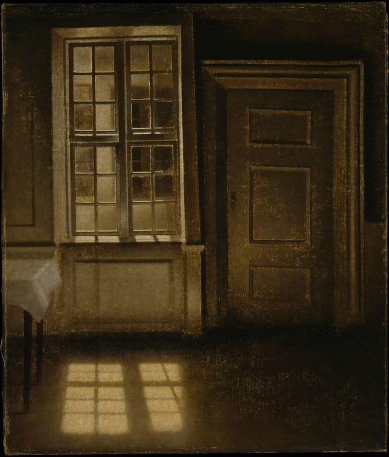Intérieur, soleil sur le sol - Vilhelm Hammershøi