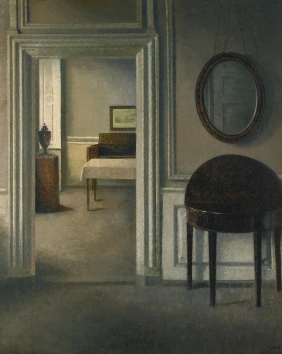 Intérieur au miroir - Vilhelm Hammershøi