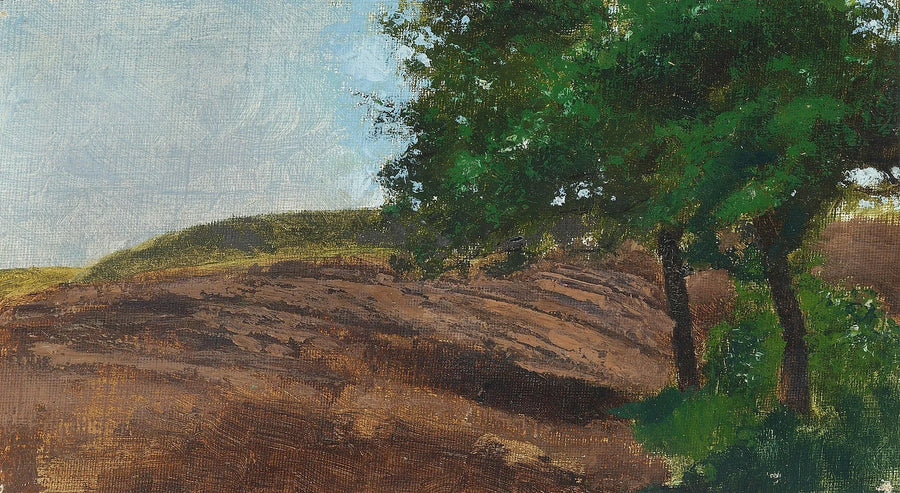 Krajobraz z polami i drzewami - Vilhelm Hammershøi