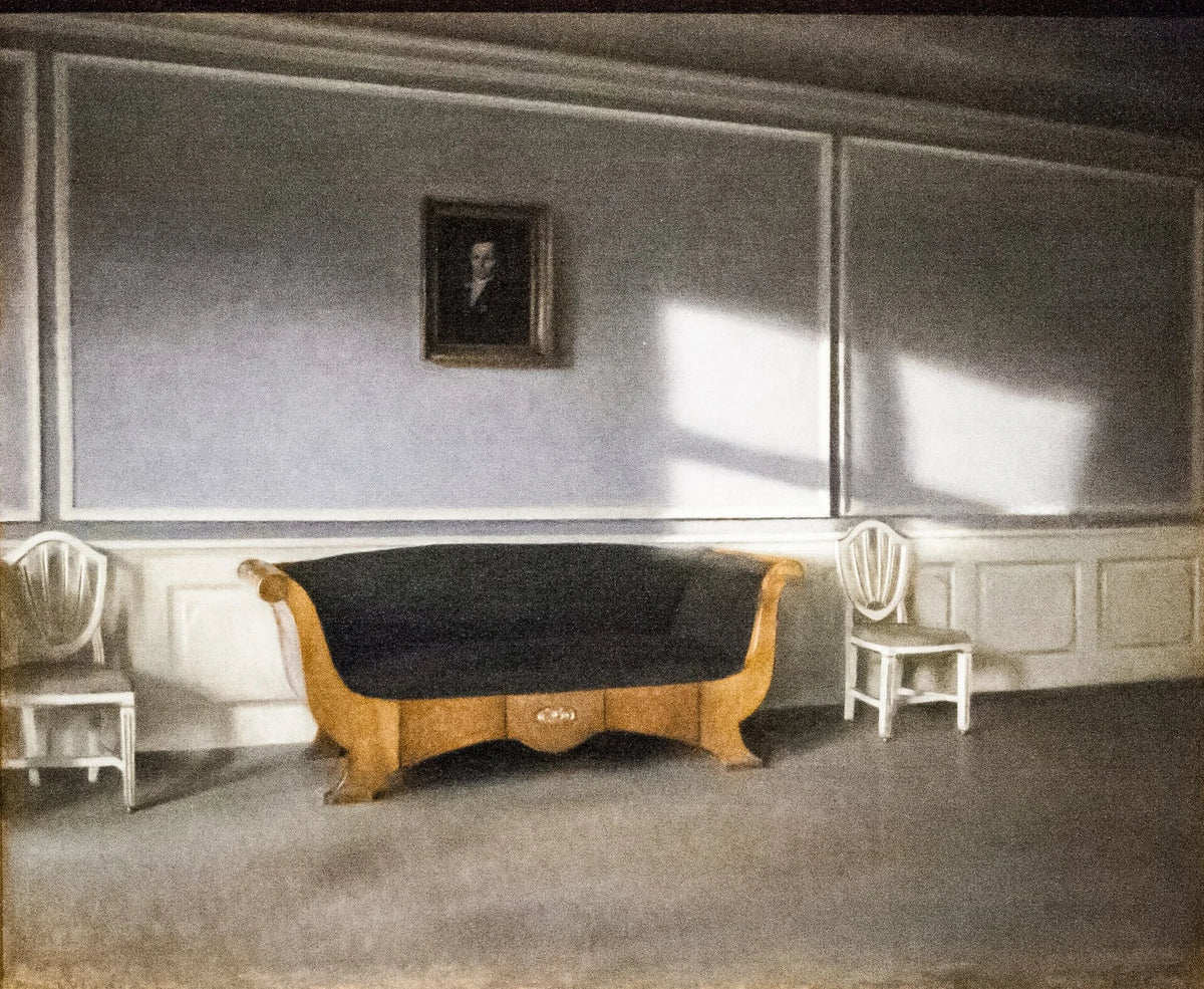 Słońce w salonie III - Vilhelm Hammershøi