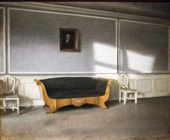 Słońce w salonie III - Vilhelm Hammershøi